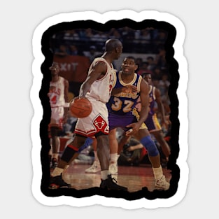 Michael Jordan vs Magic Johnson Vintage #3 Sticker